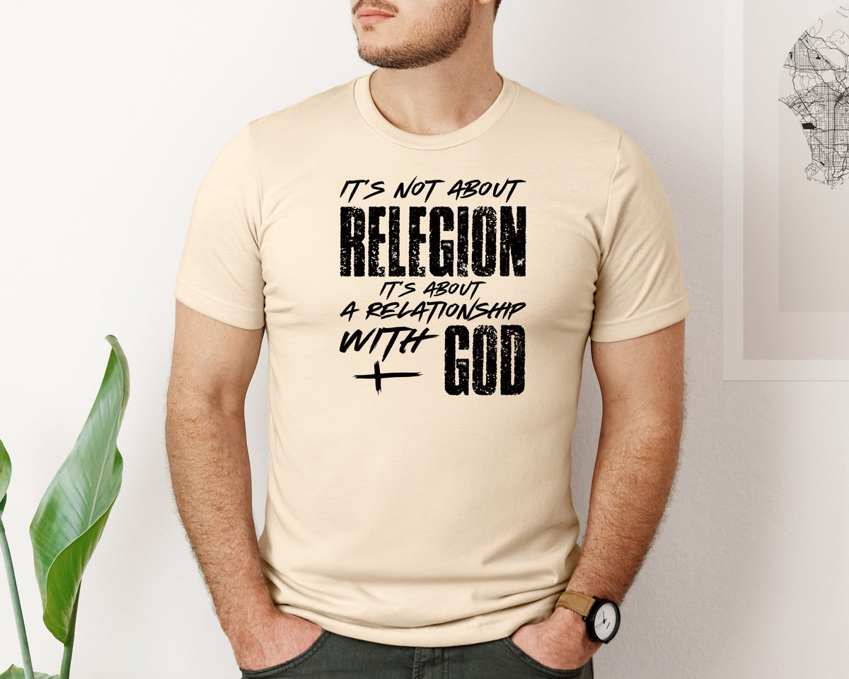 brand:Bella Canvas|color:Soft Cream|Christian Religion Bible Quote Graphic T-Shirt
