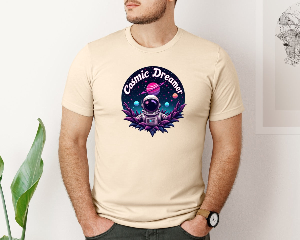 brand:Bella Canvas|color:Soft Cream|Cosmic Dreamer T Shirt Design Graphic T-Shirt