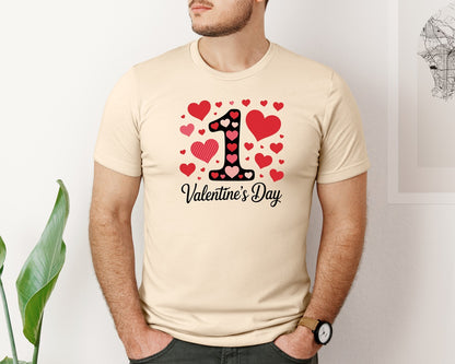 brand:Bella Canvas|color:Soft Cream|Valentines Heart Coquette Valentine Graphic T-Shirt