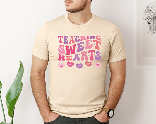 Valentine Teacher Sweet Heart Graphic T-Shirt