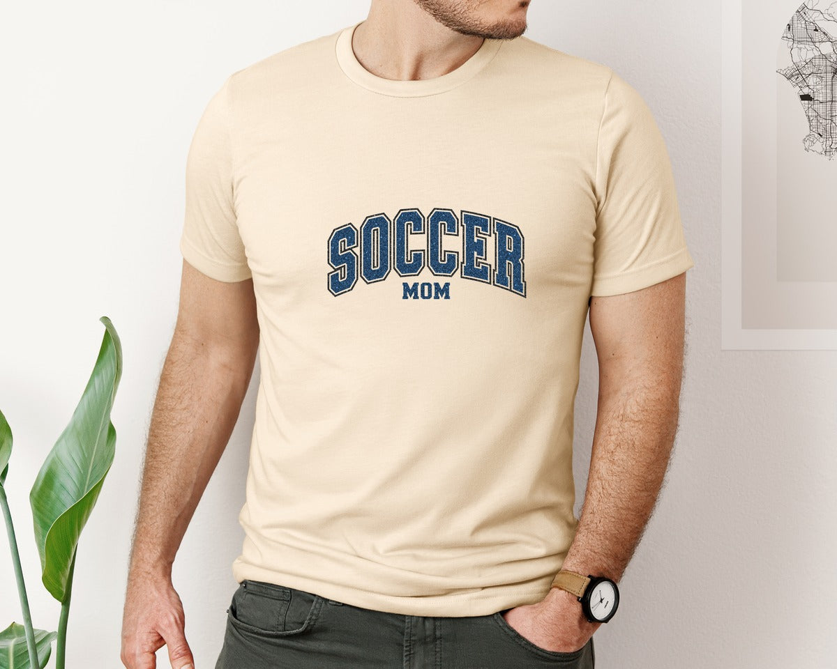 brand:Bella Canvas|color:Soft Cream|Soccer Mom Sport Mama 2 Graphic T-Shirt