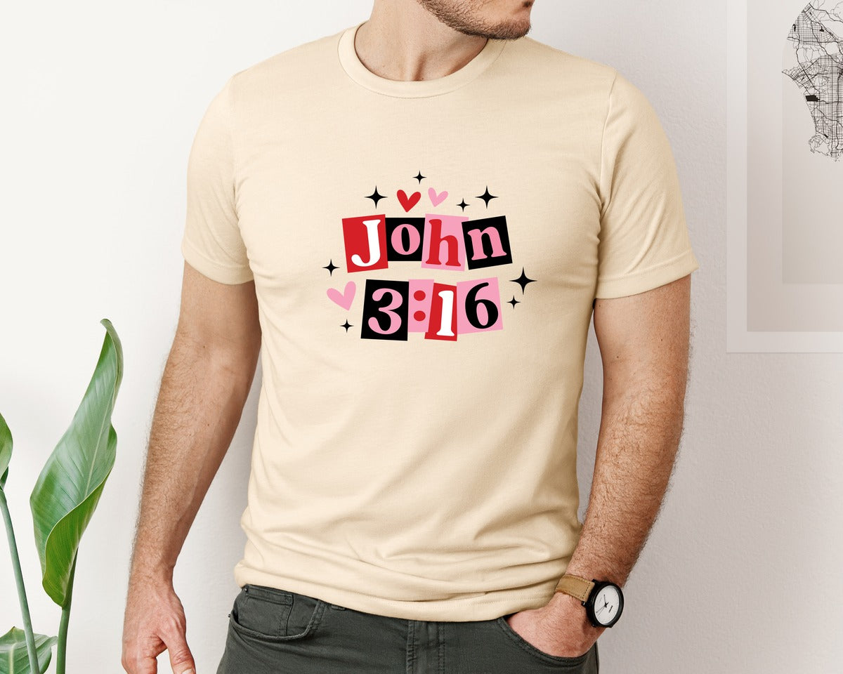 brand:Bella Canvas|color:Soft Cream|Christian Valentine John 316 Graphic T-Shirt