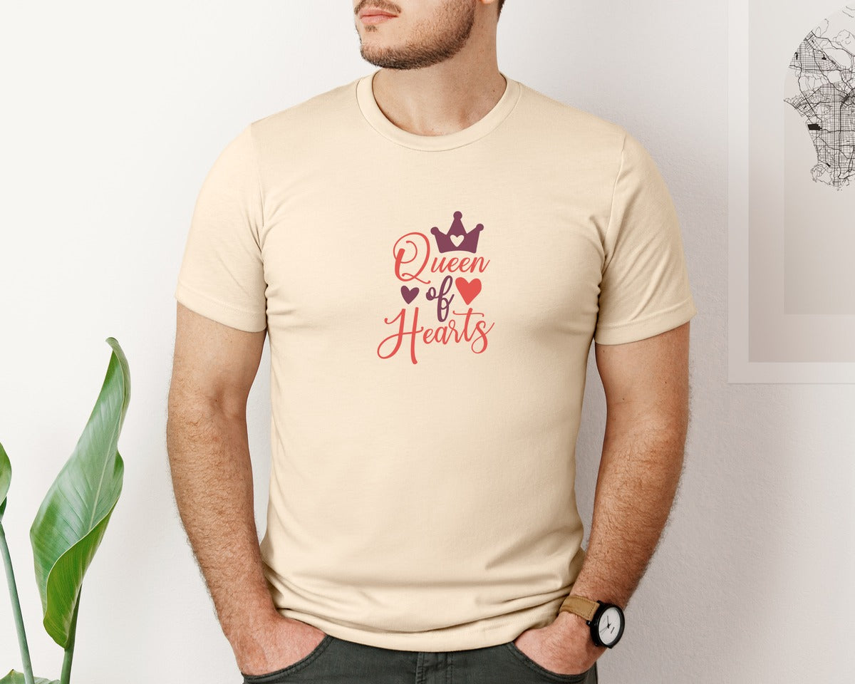 brand:Bella Canvas|color:Soft Cream|Queen Of Hearts Design 12 Graphic T-Shirt