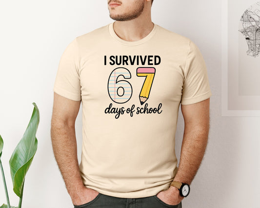 I Survived 67 Days Of School 35 Graphic T-Shirt