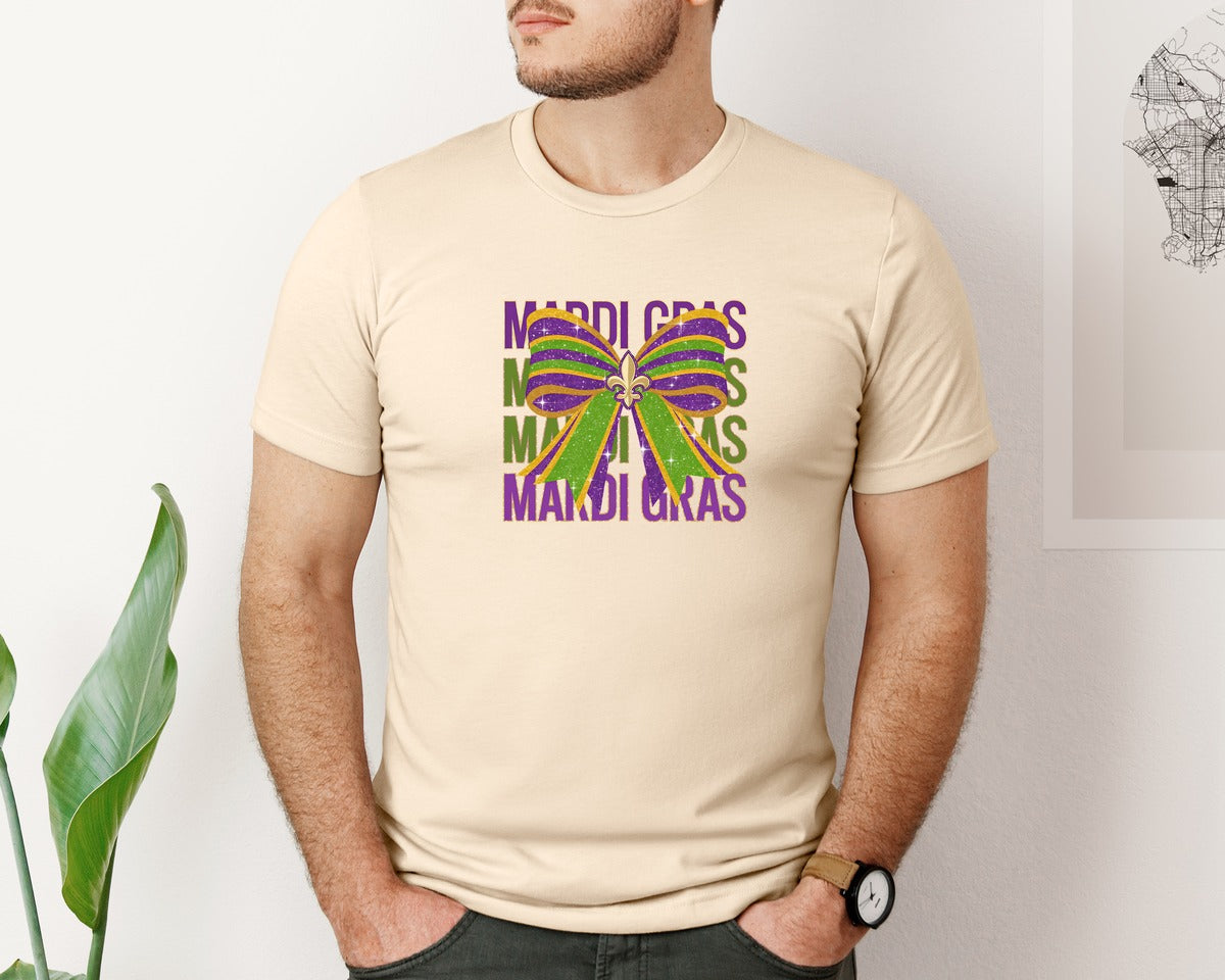 brand:Bella Canvas|color:Soft Cream|Mardi Gras 10 Graphic T-Shirt
