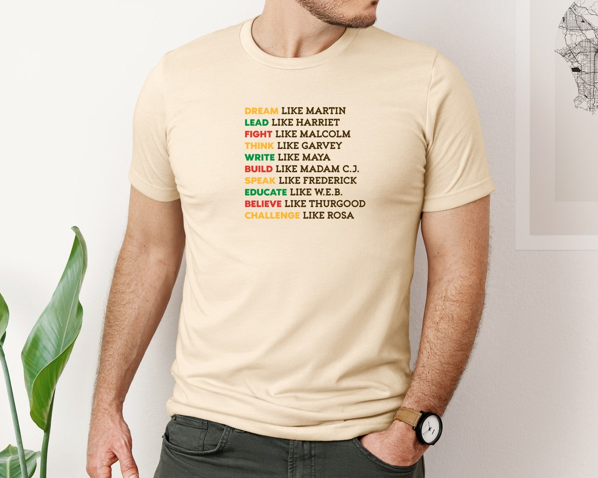 brand:Bella Canvas|color:Soft Cream|Dream Like Martin T Shirt Graphic T-Shirt