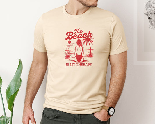 Retro Summer The Beach Is My Therapy Graphic T-Shirt