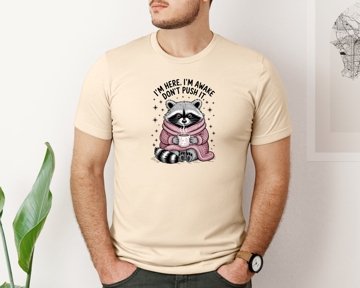 brand:Bella Canvas|color:Soft Cream|Funny Raccoon Sarcastic T Shirt 2 Graphic T-Shirt