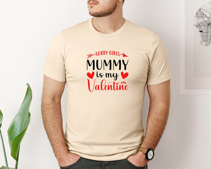 brand:Bella Canvas|color:Soft Cream|Mummy Valentines Day T Shirt Design 2 Graphic T-Shirt