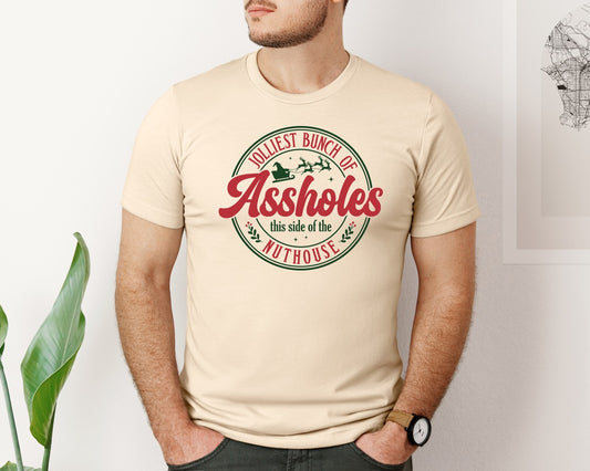 Jolliest Bunch Of Assholes Christmas Graphic T-Shirt