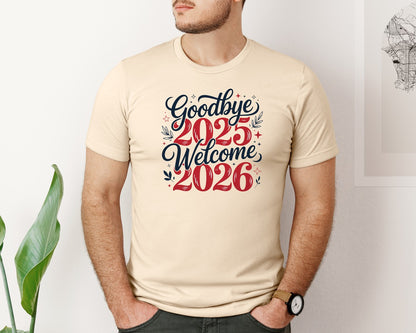 brand:Bella Canvas|color:Soft Cream|Happy New Year 2026 Trendy New Year 10 Graphic T-Shirt