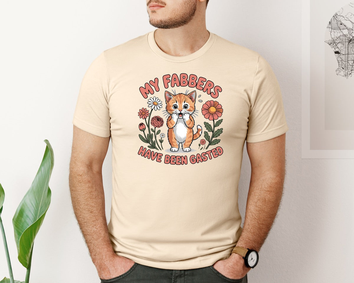 brand:Bella Canvas|color:Soft Cream|Sarcastic Cat 5 Graphic T-Shirt