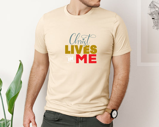 Christ Lives In Me Christian Sublimatio Graphic T-Shirt