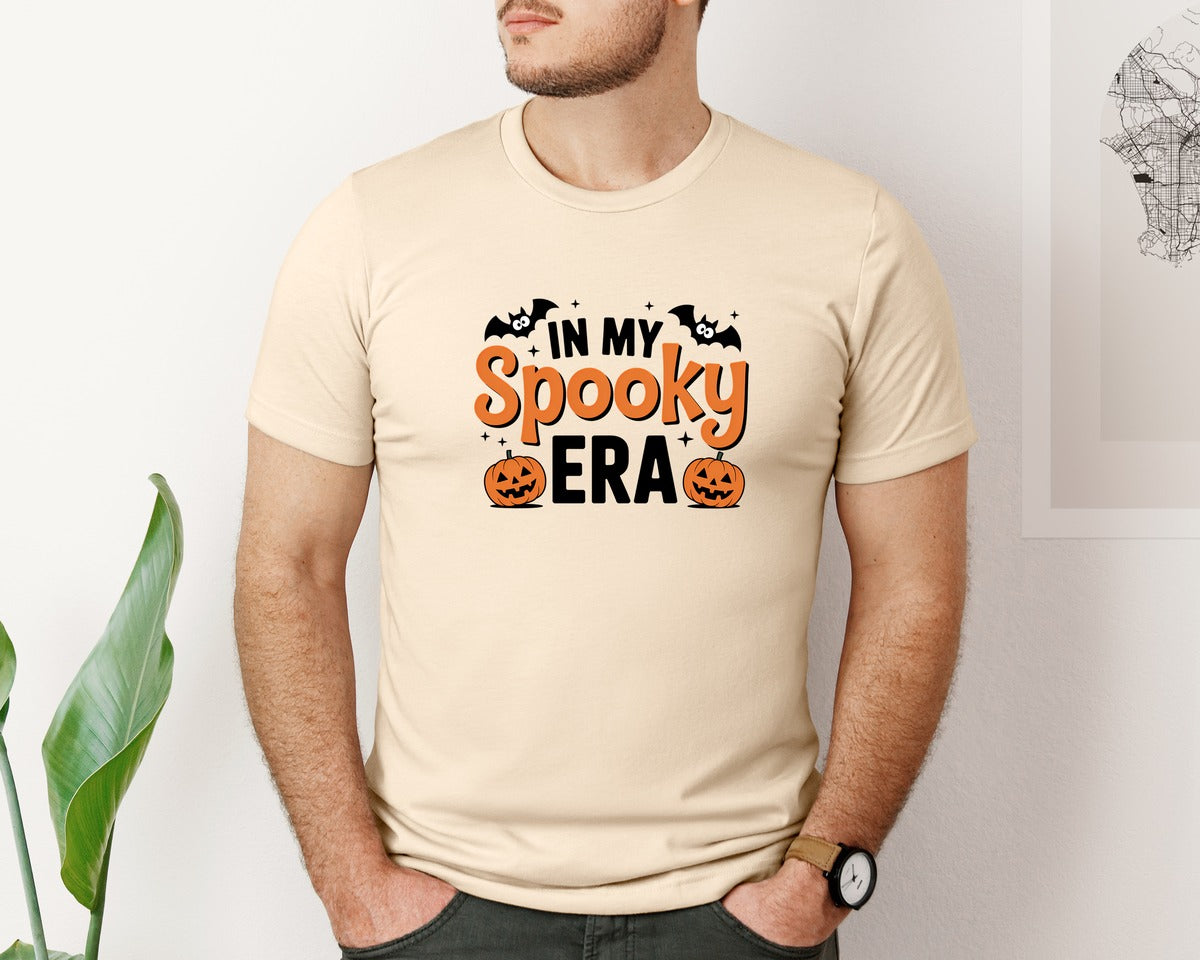 brand:Bella Canvas|color:Soft Cream|Spooky Era Halloween Quote Art Graphic T-Shirt