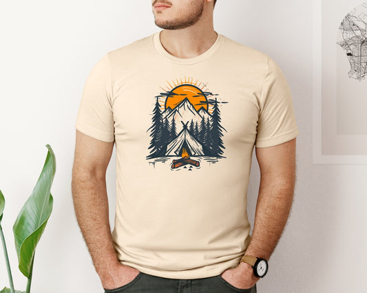 Sunset Camping Adventure T Shirt Design 12 Graphic T-Shirt