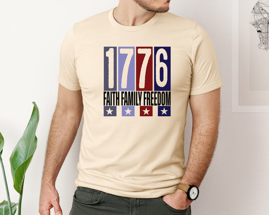 Faith Family Freedom 1776 Graphic T-Shirt