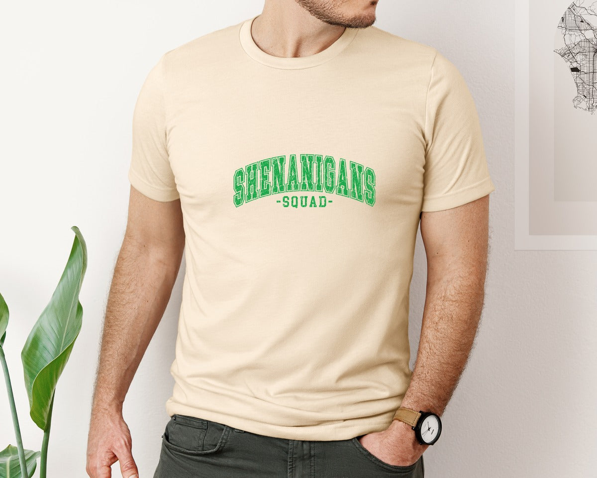 brand:Bella Canvas|color:Soft Cream|Shenanigans Squad Pattys Graphic T-Shirt