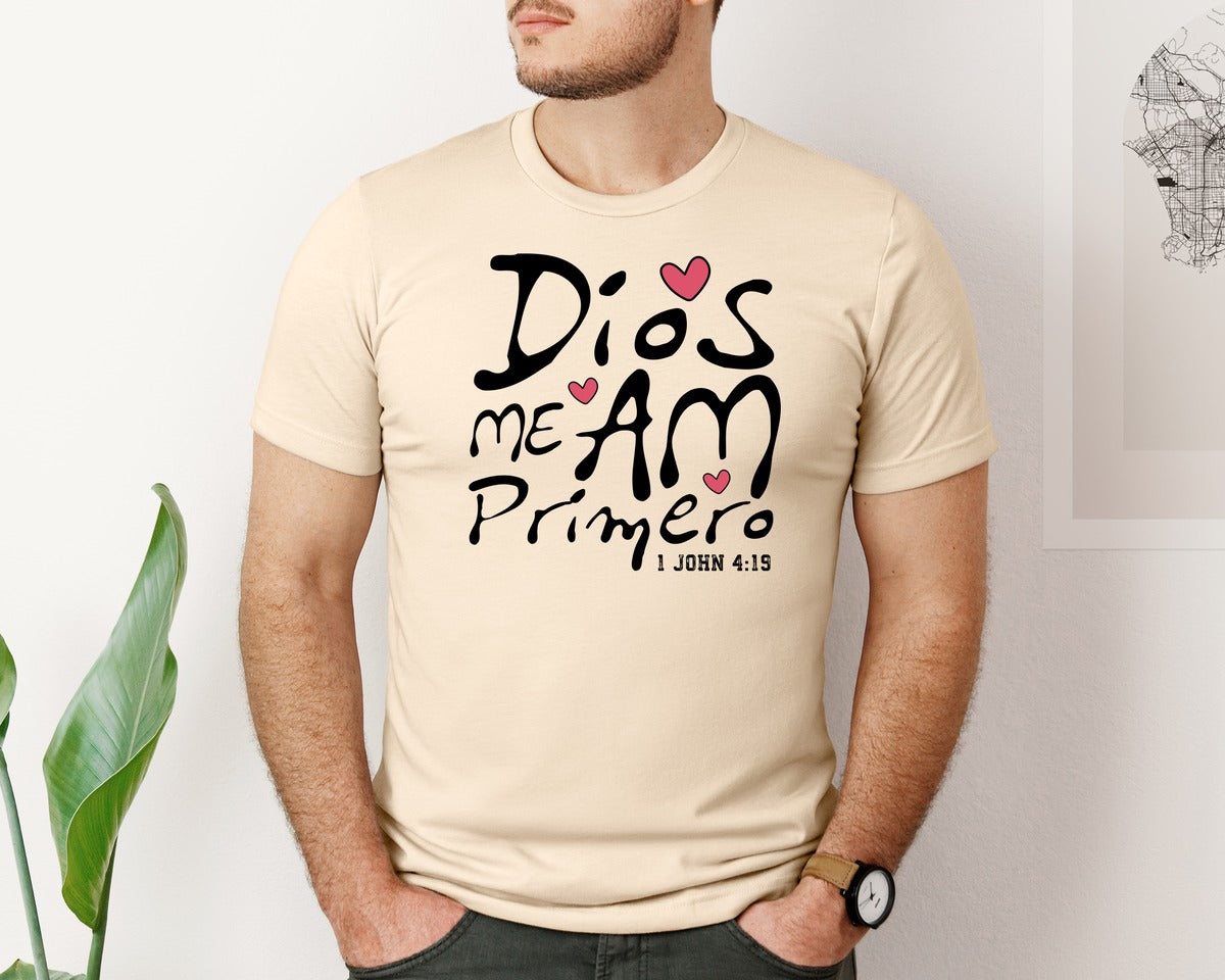 brand:Bella Canvas|color:Soft Cream|Spanish Bible Verse Frases Religiosas Graphic T-Shirt