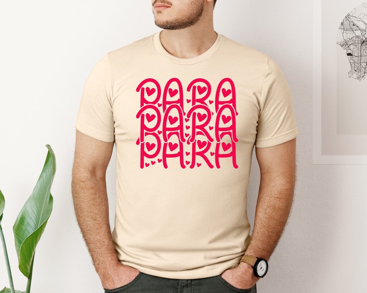brand:Bella Canvas|color:Soft Cream|Para Coquette Bow Valentines Day 2 Graphic T-Shirt