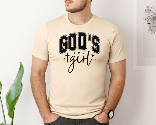 Gods Girl Jesus Christian Graphic T-Shirt