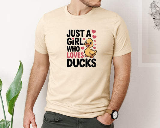 Just A Girl Who Loves Ducks T Shirt Graphic T-Shirt