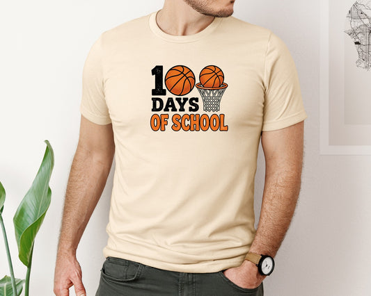 Basketball 100 Days Of School 2 Graphic T-Shirt