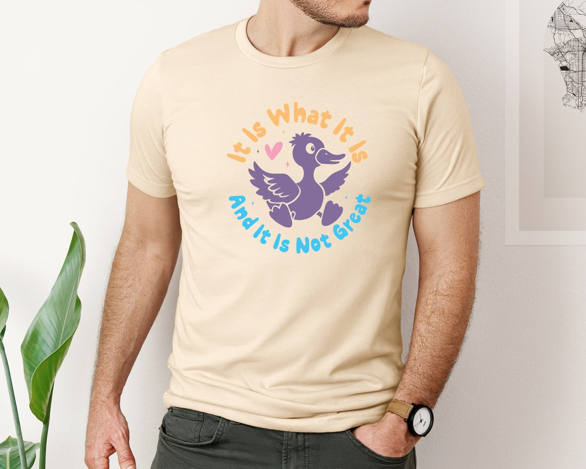 brand:Bella Canvas|color:Soft Cream|It Is What It Is And It Is Not Great 12 Graphic T-Shirt