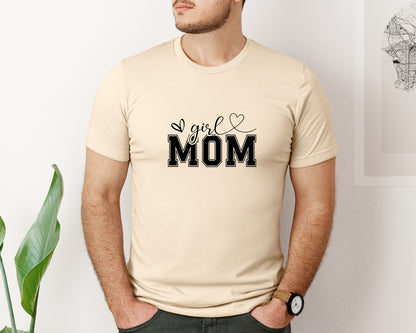 brand:Bella Canvas|color:Soft Cream|Girl Mom Mothers Day Mama Graphic T-Shirt