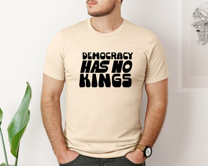 brand:Bella Canvas|color:Soft Cream|Democracy Has No Kings Graphic T-Shirt