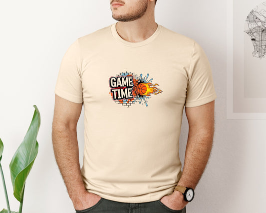 Game Time Basketball T Shirt Design Graphic T-Shirt