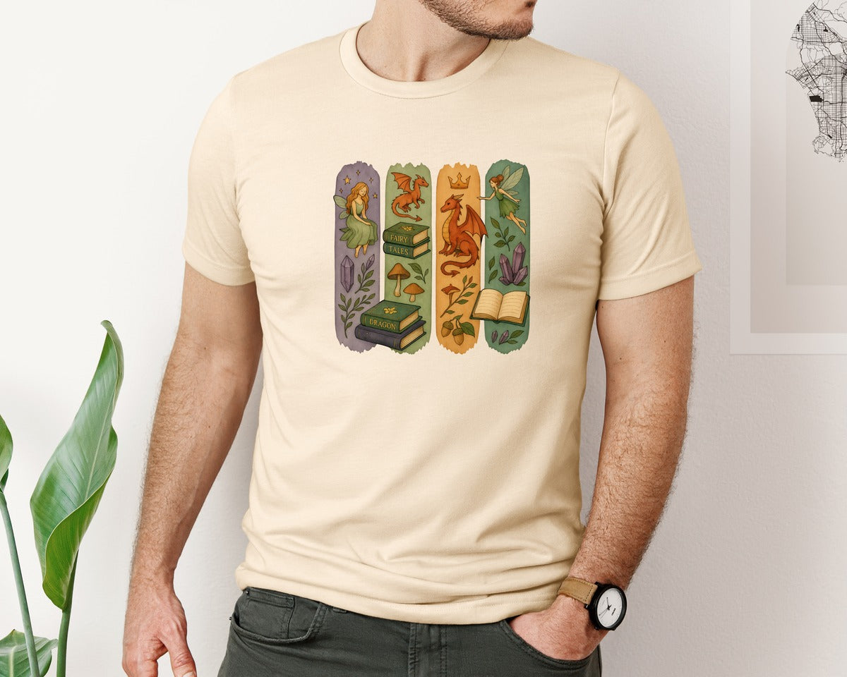 brand:Bella Canvas|color:Soft Cream|Book Lovers Brushstroke 2 2 Graphic T-Shirt