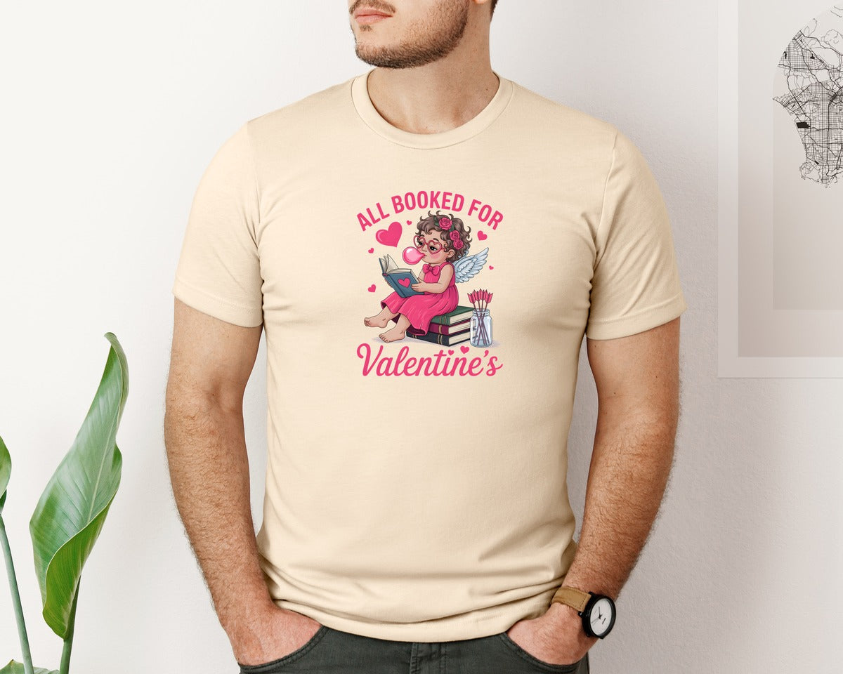 brand:Bella Canvas|color:Soft Cream|Funny Valentines Day Cupid Graphic T-Shirt