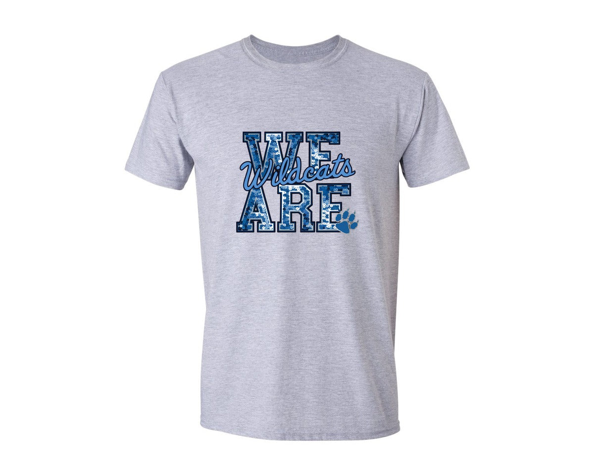 brand:Generic|color:Sports Grey / Athletic Heather|We Are Wildcats School Spirit 2 Graphic T-Shirt