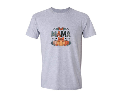 brand:Generic|color:Sports Grey / Athletic Heather|Fall Mama Thanksgiving Pumpkins Design Graphic T-Shirt
