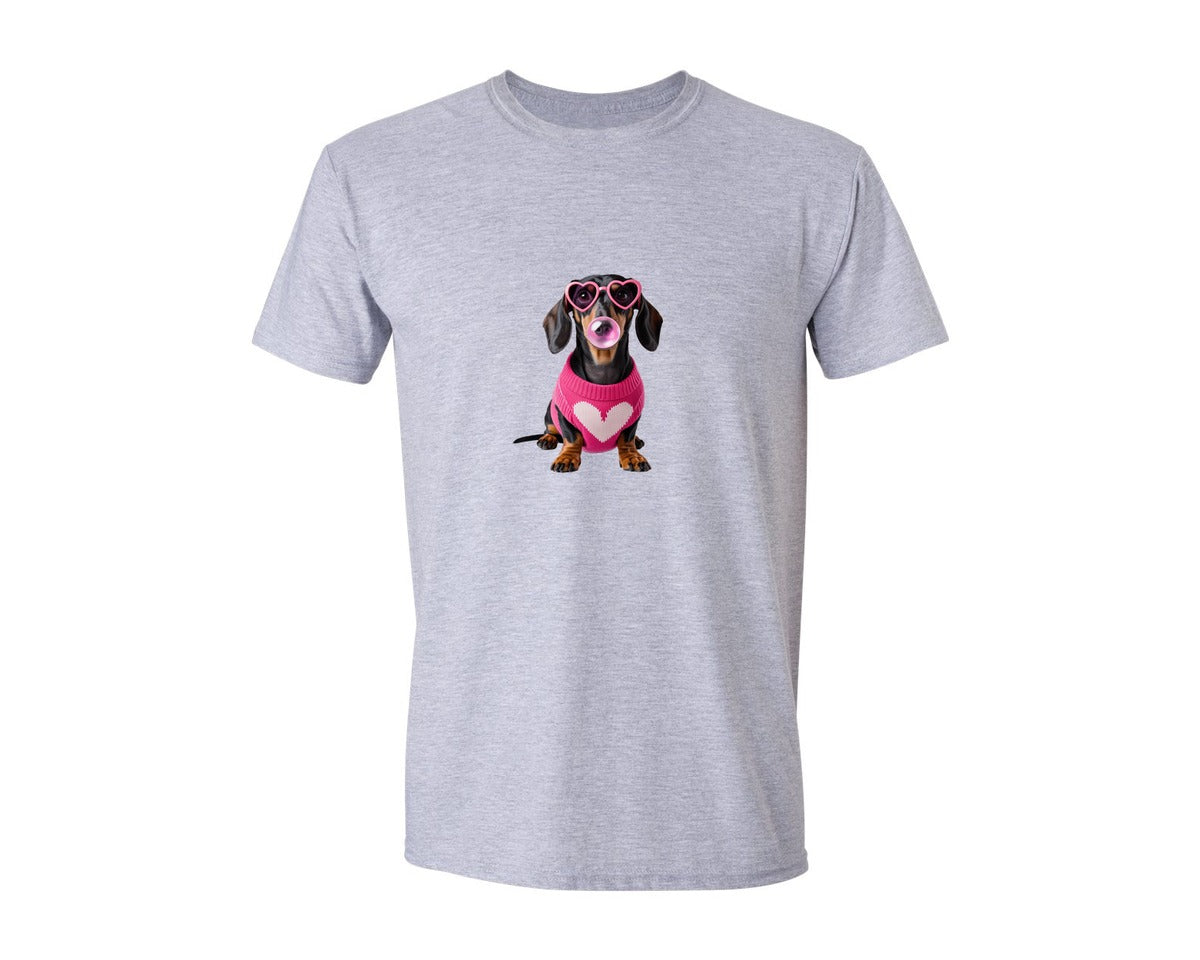 brand:Generic|color:Sports Grey / Athletic Heather|Sausage Dog Funny Dog Graphic T-Shirt