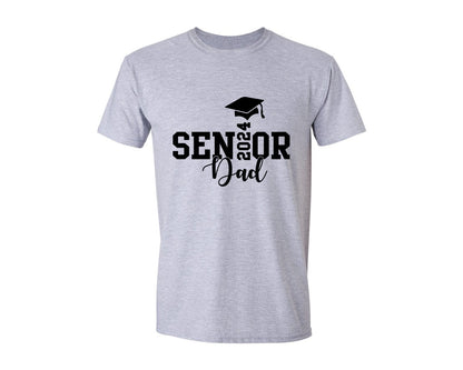 brand:Generic|color:Sports Grey / Athletic Heather|Senior Dad 2024 T Shirt Design Graphic T-Shirt