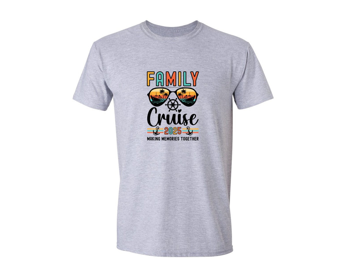 brand:Generic|color:Sports Grey / Athletic Heather|Family Cruise Family Vacation Boat Trip Graphic T-Shirt