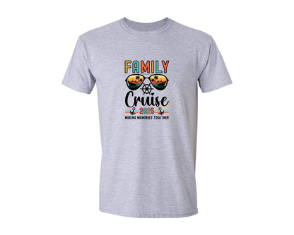brand:Generic|color:Sports Grey / Athletic Heather|Family Cruise Family Vacation Boat Trip Graphic T-Shirt