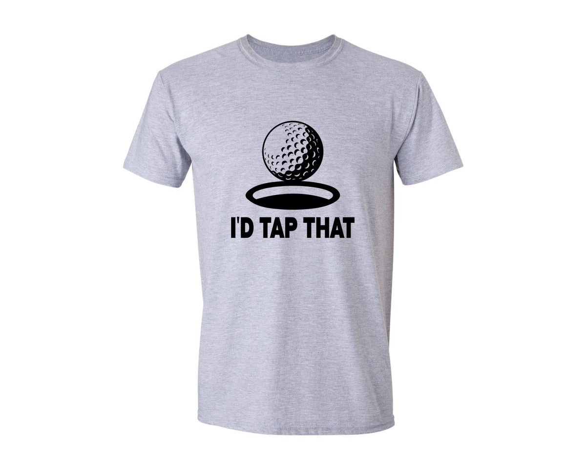 brand:Generic|color:Sports Grey / Athletic Heather|Id Tap That Funny Golf Ball Graphic T-Shirt