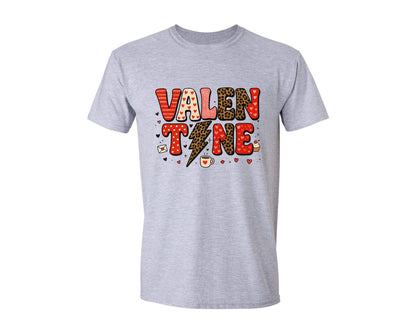 brand:Generic|color:Sports Grey / Athletic Heather|Valentine Valentines Day Graphic T-Shirt