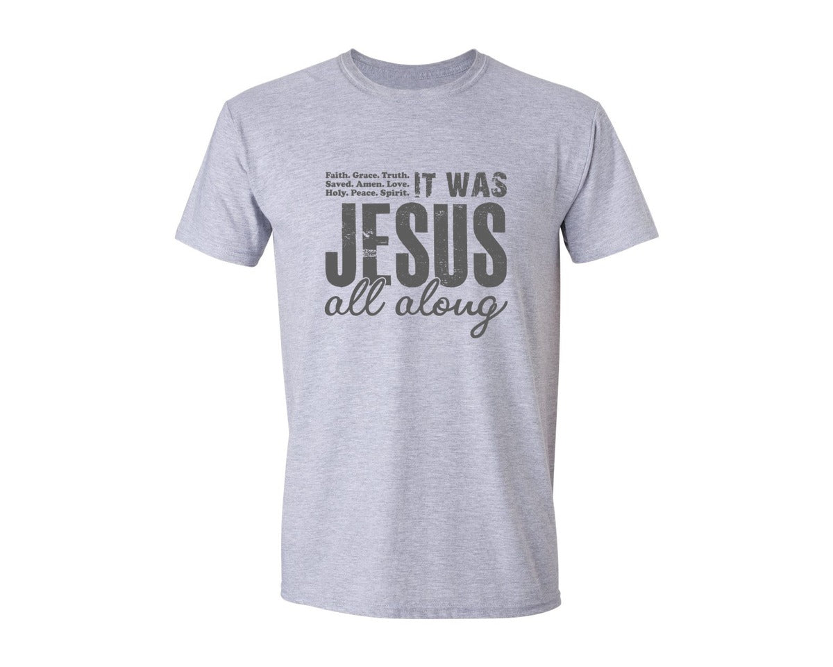 brand:Generic|color:Sports Grey / Athletic Heather|Bible Verse Faith Religious Graphic T-Shirt