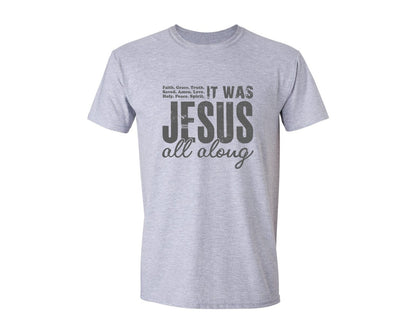 brand:Generic|color:Sports Grey / Athletic Heather|Bible Verse Faith Religious Graphic T-Shirt
