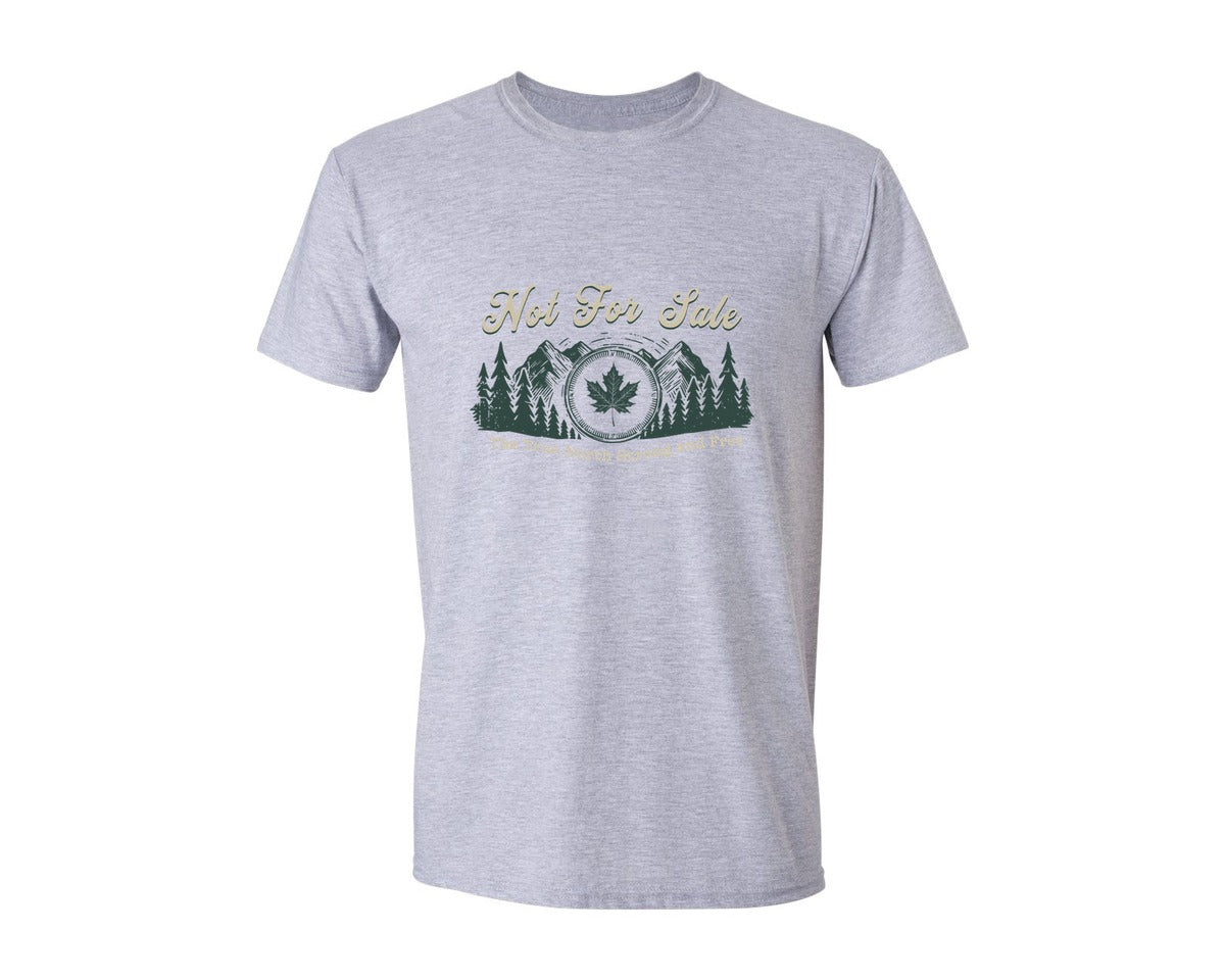 brand:Generic|color:Sports Grey / Athletic Heather|Canada Is Not For Sale T Shirt Design 11 Graphic T-Shirt