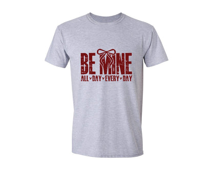 brand:Generic|color:Sports Grey / Athletic Heather|Be Mine Valentines Heart Valentines Graphic T-Shirt