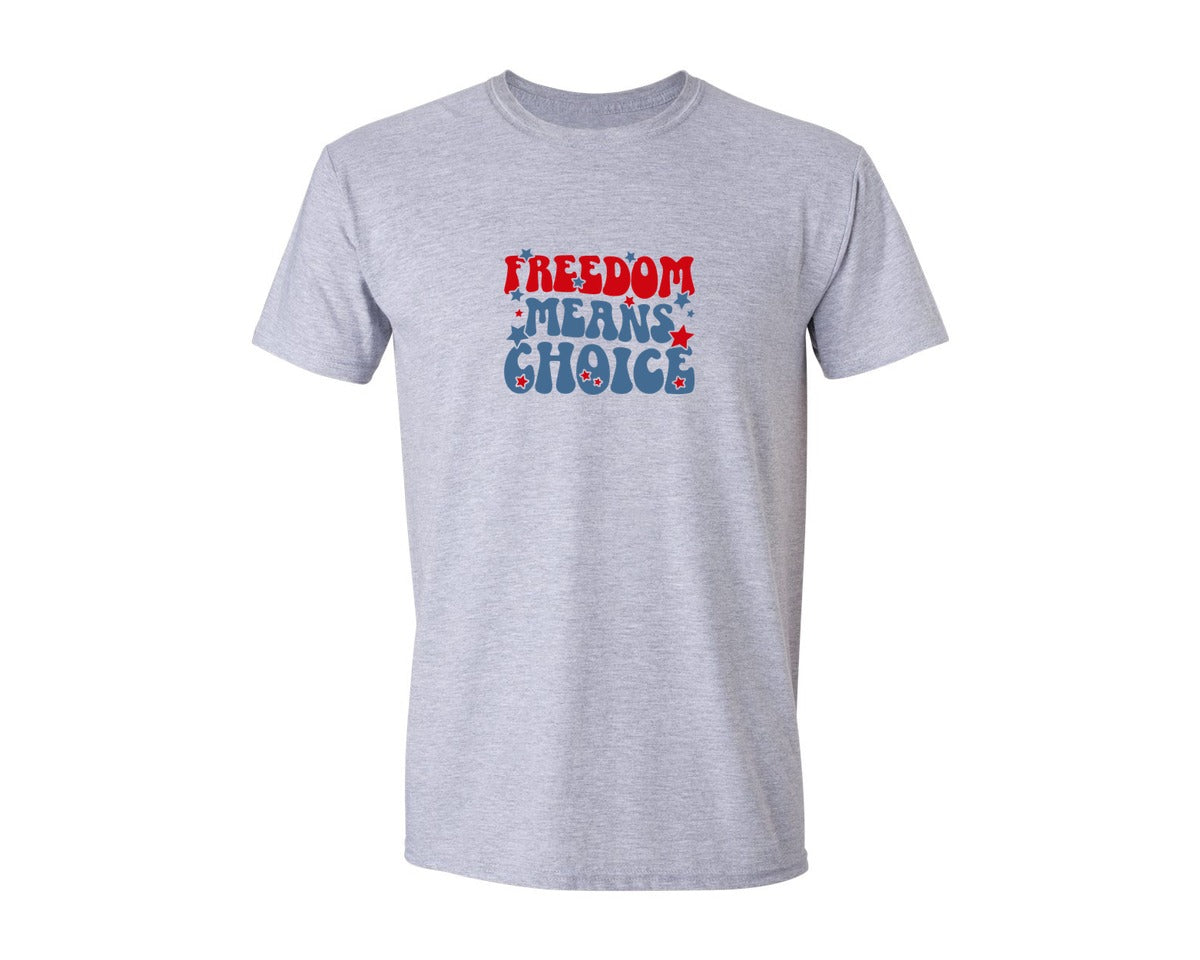 brand:Generic|color:Sports Grey / Athletic Heather|Freedom Means Choice Social Justice Graphic T-Shirt