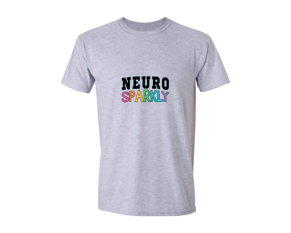 brand:Generic|color:Sports Grey / Athletic Heather|Neuro Sparkly Autism Spectrum Adhd 3 Graphic T-Shirt