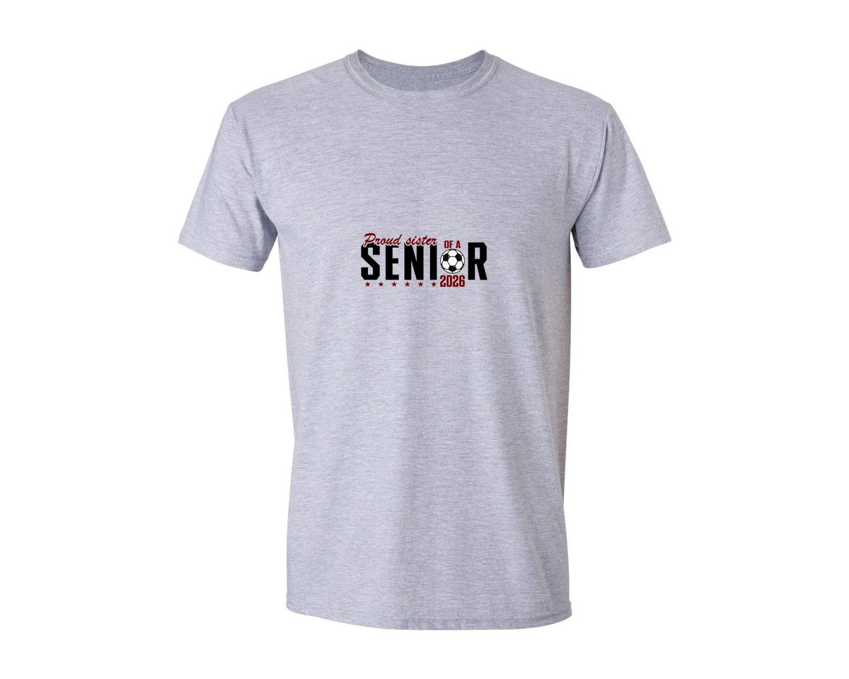 brand:Generic|color:Sports Grey / Athletic Heather|Proud Sister Of A Senior 2026 Graphic T-Shirt