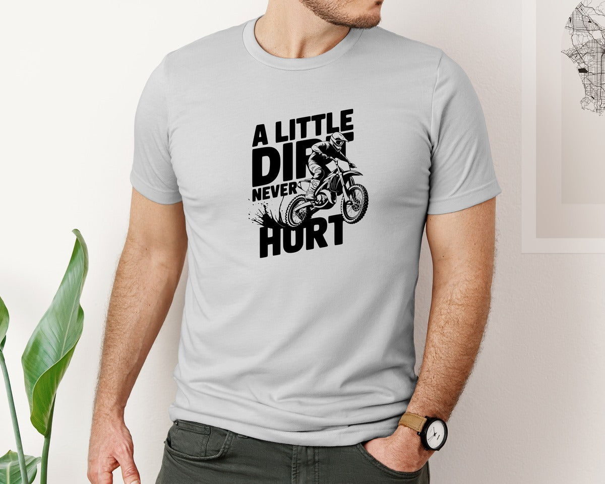 brand:Bella Canvas|color:Sports Grey / Athletic Heather|A Little Dirt Never Hurt T Shirt Des Graphic T-Shirt