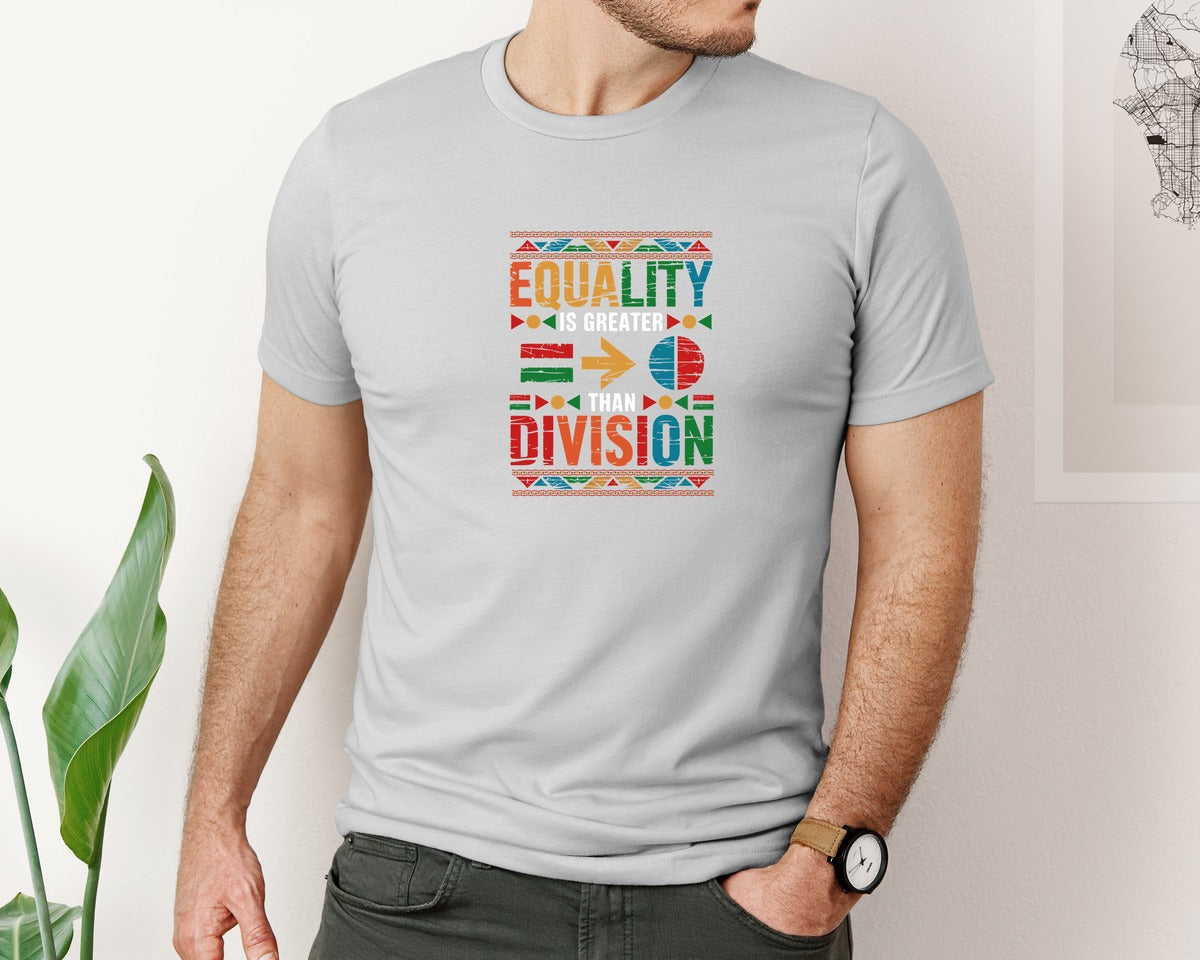 brand:Bella Canvas|color:Sports Grey / Athletic Heather|Equality Is Greater Than Division 6 Graphic T-Shirt