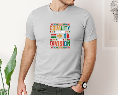 brand:Bella Canvas|color:Sports Grey / Athletic Heather|Equality Is Greater Than Division 6 Graphic T-Shirt